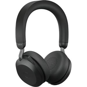 Jabra Evolve2 75 Wireless PC Headset with 8-Microphone Technology - Dual Foam Stereo Headphones, USB-A dongle, Tutte le piattaforme, Nero, Senza Supporto
