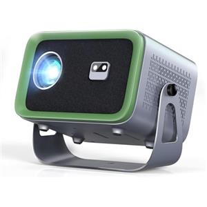 PURSHE 【Proiettore autofocus con supporto girevole a 360°】Mini proiettore 4K supportato, 20000L Native 1080P WiFi6 Bluetooth, 50% zoom videoproiettore home cinema 300'' compatibile con TV Stick/smartphone