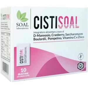 SOAL PHARMA CISTISOAL - Integratore alimentare con D-mannosio, cranberry, pompelmo, vitamina C e zinco - 10 bustine