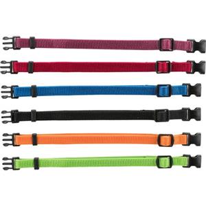 Trixie Set di Collari per Cuccioli S-M - 6 Pezzi Regolabili in Nylon con Chiusura di Sicurezza