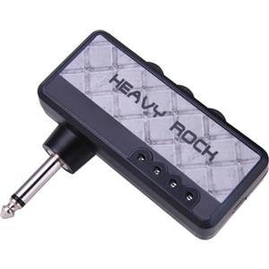 Dioche Amplificatore per Cuffie per Chitarra Elettrica Mini Amplificatore Portatile con Effetto Distorsione Heavy Rock Batteria Ricaricabile Incorporata Jack per Cuffie da 3,5 Mm (GREY)