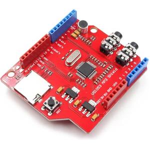 TopHomer VS1053 VS1053B - Scheda di sviluppo per lettore MP3 audio stereo con slot per schede TF, interfaccia SPI, uscita cuffie e microfono, compatibile con UNO/MEGA
