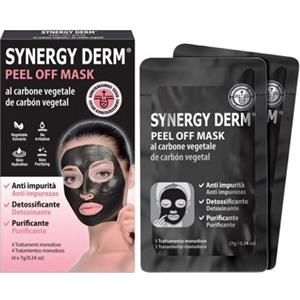 PLANET PHARMA SPA Synergy Derm Maschera Peel Off al Carbone Vegetale - 4 Trattamenti Monodose da 7 g