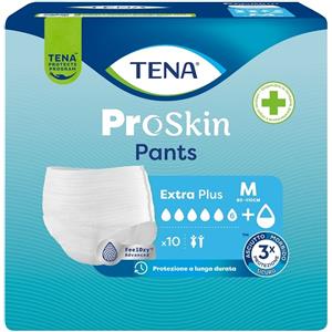 TENA Pants Extra Plus M - Mutandina Assorbente Monouso, 10 Pezzi, Protezione Elevata e Comfort