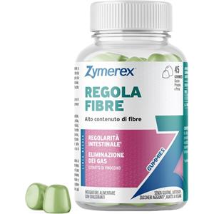 Zymerex Regola Fibre - Integratore Alimentare in Gommose da 45, con Succo di Prugna e Inulina per la Regolarità Intestinale