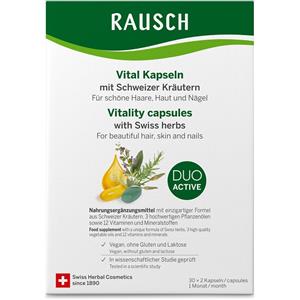 Rausch Capsule Vitalità alle Erbe Svizzere - 60 Capsule per Capelli, Pelle e Unghie