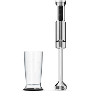 Princess Frullatore a Immersione in Acciaio Inox Prof XXL, 1500W, Asta Extra Lunga 50 cm, 5 Velocità + Turbo, 4 Lame, Bicchiere con Coperchio, Parti Lavabili, 221233