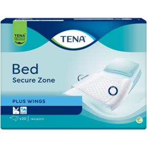 Tena Bed Plus Wings - Traversina Assorbente Rimboccabile 80x180 cm, 20 Pezzi, Impermeabile e Delicata sulla Pelle