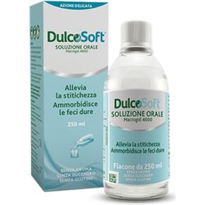 DulcoSoft - Soluzione orale 250 ml con Macrogol 4000 per il trattamento della stitichezza e ammorbidimento delle feci