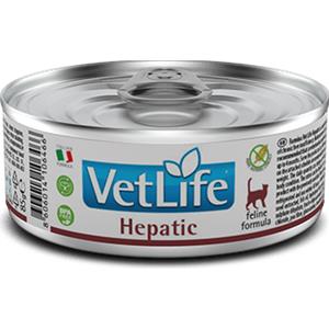 Farmina Vet Life Hepatic - Alimento Umido Dietetico per Gatti, Supporto alla Funzione Epatiche, Lattina da 85g