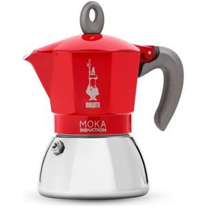 Bialetti Caffettiera Moka Induction Rossa - 2 Tazze