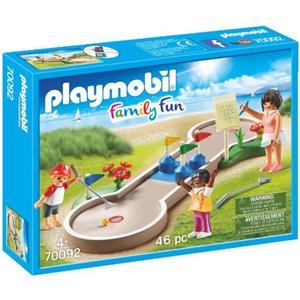 PLAYMOBIL Family Fun 70092 Mini-Golf con Personaggi e Accessori per Bambini dai 4 Anni