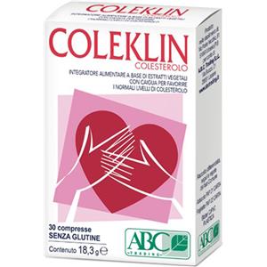 Coleklin Colesterolo - Integratore Alimentare a Base di Estratti Vegetali per il Controllo del Colesterolo - 30 Compresse