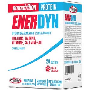 Pronutrition Enerdyn - Integratore con Creatina, Taurina, Vitamine e Sali Minerali - 20 Bustine Gusto Arancia