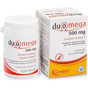 Candioli Duomega 500mg - Integratore per Cani Piccoli, 30 Capsule con Omega-3 EPA e DHA