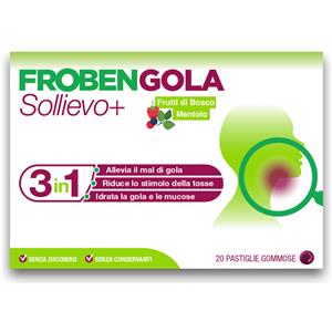 COOPER FROBEN GOLA SOLLIEVO - Pastiglie gommose per mal di gola, 20 pezzi con Ectoin