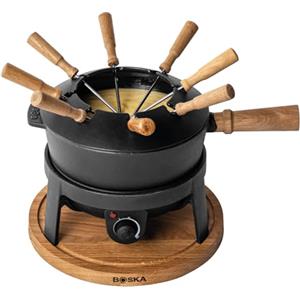 BOSKA Fonduta elletrrica Pro - Premio Fonduta - Bourguignonne per carne - Fonduta formaggio - 2,2L - Con 9 Forchette