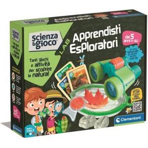 Clementoni Scienza & Gioco Apprendisti Esploratori - Kit Scientifico per Bambini con Binocolo, Bug Viewer, Stampini e Carte Natura