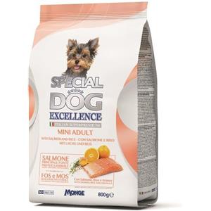 Monge Special Dog Excellence Mini Adult con Salmone - Alimento Secco Completo per Cani di Taglia Mini, 800 gr