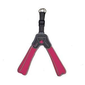 Coralpina Pettorina Cinquetorri Rosa Fluo - Taglia 6 (45-55 cm), Morbida e Traspirante, Sicura per il Tuo Cane