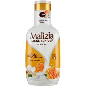 Malizia Bagnoschiuma Miele e Zenzero 1000ml - Detersione Delicata con Note di Miele e Zenzero