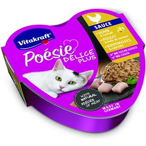 Vitakraft Poésie Délice Plus Pollo - Alimento Umido Completo per Gatti Adulti, 85g