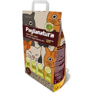Paglianatura Lettiera Agglomerante per Gatti in Paglia di Frumento - 6L, Eco-Friendly e Profumata alla Camomilla