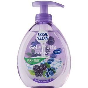 Fresh&Clean Sapone Gel Liquido Mora e Mirtillo 300 ml - Igiene Quotidiana con Proprietà Vitaminiche