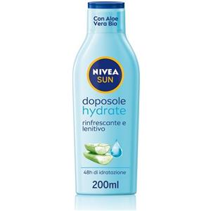 Nivea Sun Latte Doposole Hydrate 200ml - Idratante e Rinfrescante con Aloe Vera Bio e Acido Ialuronico
