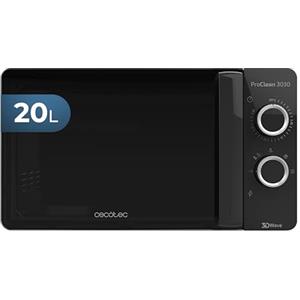 Cecotec Forno a Microonde ProClean 3030 da 20 Litri, 700 W, Rivestimento Ready2Clean, 6 livelli di funzionamento, Timer 30 min, Modalità scongelamento, Colore nero