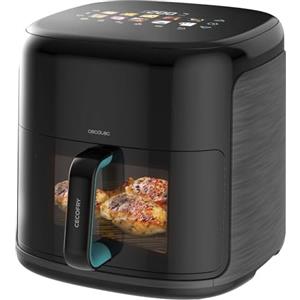 Cecotec Friggitrice ad Aria 8,5L - Air Fryer Cecofry&Grill Smokin'Prime 8500. 2300W, 3in1: Friggitrice, Grill, Piastra. Affumicatore integrato, Temp.40-200°C, Parete Divisoria Mobile, Cottura uniforme