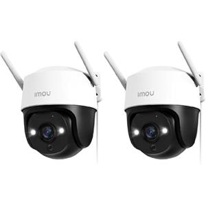 Imou Kit Telecamera Wi-Fi Esterno 5MP, Telecamera WiFi 3K Visione Notturna a Colori, IP66, Tracciamento Intelligente, Rilevamento Umano/Veicolo con Faretto e Sirena, Audio Bidirezionale, 2,4Ghz Pack 2