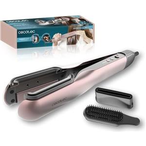 Cecotec ForceDry Black Essential Air Lisse 2 in 1 - Piastra per capelli 1000 W, flusso d'aria 19,7 m/s, 2 testine magnetiche, anti-crespo, funzione al plasma, motore brushless, 4 temperature, 2