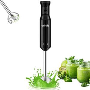 Wancle Frullatore a Immersione Wancle immersione, 600 W, mixer frullatore ad immersione con la modalità Turbo per pappe, frullati, salse e zuppe (Black)
