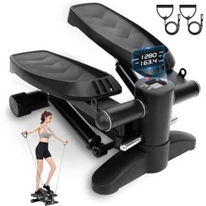 GOQELK Stepper per casa, mini stepper, resistenza regolabile stepper con display intelligente, Stairmaster, Homtrainer (01 - La resistenza non è regolabile)