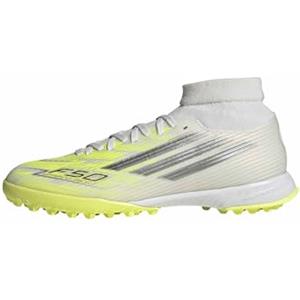 adidas Donna F50 SPARKFUSION League Mid Cut Turf Football Shoes Womens, Ftwr White/Iron Met./Hi-RES Yellow, 40 EU