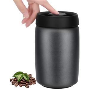 VINATO Barattolo per Caffè Ermetico in Acciaio Inox 1.2L - Contenitore Sottovuoto per Caffè, Tè o Alimenti, Barattolo Caffe