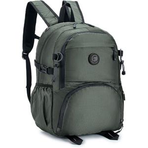 BAGZY Zaino 40x30x20 Bagaglio a Mano Wizzair 40x30x20 per Aereo Zaino da Viaggio Pieghevole Zaini Bagaglio a Mano Impermeabile Zainetto Uomo per cabina Lavoro Casual Università Donna Verde