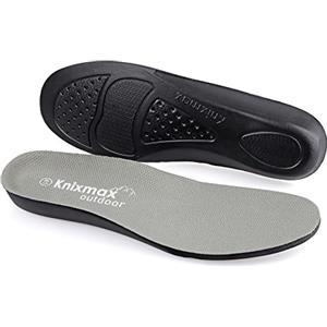 Knixmax Knixmanx - Solette da donna con supporto per fascite plantare, inserti per scarpe da uomo per piedi piatti, comode per escursionismo, passeggiate e corsa, colore grigio, UK7