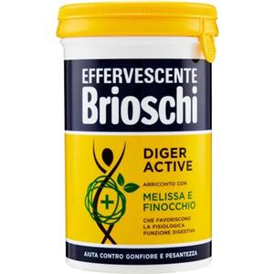 Brioschi - Preparato Granulare Effervescente Diger Active - Digestivo con Melissa e Finocchio per Favorire la Funzione Digestiva, Aiuta contro il Gonfiore e la Pesantezza - Confezione da 150 gr