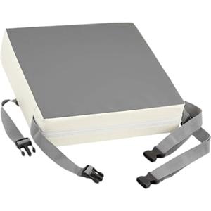 Generico Rialzo per sedia per bambini - in pelle PU 33x33x8 cm, per sedia da pranzo regolabile, doppia imbracatura di sicurezza, sedile imbottito in spugna, base antiscivolo | Rialzo di altezza