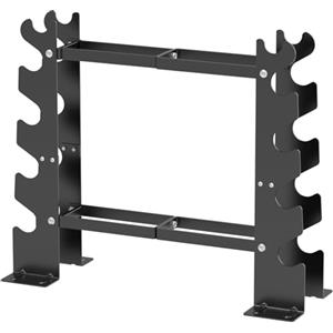RELIFE REBUILD YOUR LIFE Rettangolo Manubri Rack Dumbbell Rack Manubri Supporto Peso Rastrelliera Pesi Porta pesi Palestra Casa (Nero)