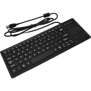 Bewinner Tastiera Meccanica USB Cablata, Tastiera Industriale con Touchpad e HUB USB, Resistente All'acqua IP68, Tastiera Ergonomica per PC Portatile