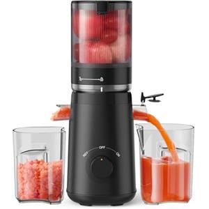TUUMIIST Estrattore Frutta e Verdura, apertura 135 mm e capacità di 1,8 L Estrattore di Succo, 300W Centrifuga Frutta e Verdura, 99% Nutrienti Preservati, senza BPA, facile da smontare e pulire, Nero