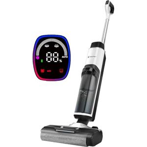 Hearten Aspirapolvere Lavapavimenti Sanificazione con Acqua Elettrolitica, Auto Pulizia, Autopropulsione Lavapavimenti Senza Filo, Display LED, Guida Vocale per Pavimenti in Piastrelle e Legno