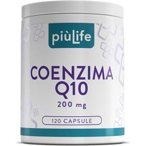 +LIFE Coenzima Q10 200mg PiùLife - 1 al giorno - CoQ10 da Ubiquinone, Antiossidante Antiage, Integratore Pelle e Sistema Immunitario - Energia Contro i Radicali Liberi - Coenzyme Q10 120 Capsule