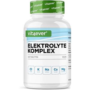vit4ever Elettroliti - 600 compresse vegane con magnesio, calcio, potassio, sodio e cloruro - per supportare l'equilibrio elettrolitico e dei liquidi - ideale per sport, resistenza e dieta chetogenica