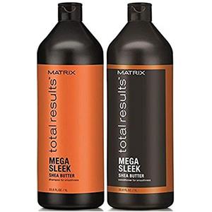MATRIX Kit Total Results Mega Sleek - Shampoo e Balsamo 1000ml per capelli ribelli