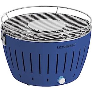 LotusGrill LG G34 U BL, Barbecue con batterie e cavo di alimentazione USB, 35 x 23,4 cm, Blu