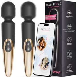 marielove Vibratore per donne, giocattolo sessuale, controllo tramite app, impermeabile, senza fili e con telecomando, potente bacchetta massaggiante per vagina e clitoride, con 10 modalità e batteria